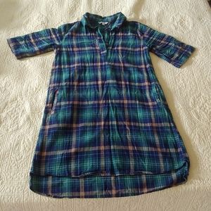 All For Color Plaid Flannel Dress